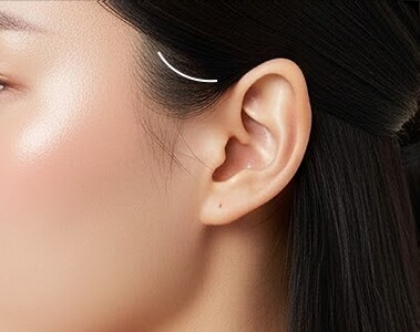 Minimal-Incision Mini Lift incision line