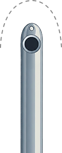Micro cannula tip (with dotted line)