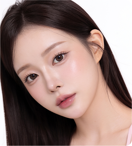A three-dimensional, natural youthful face