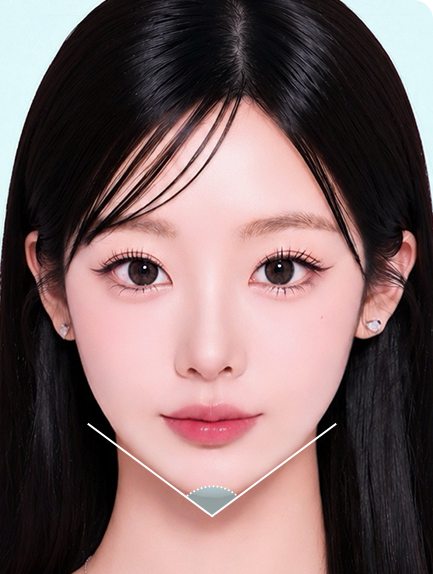 Jawline angle adjustment considering lower-face proportions