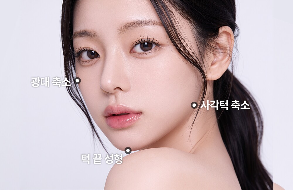 A complete contouring solution — cheekbone reduction · square jaw reduction · chin surgery
