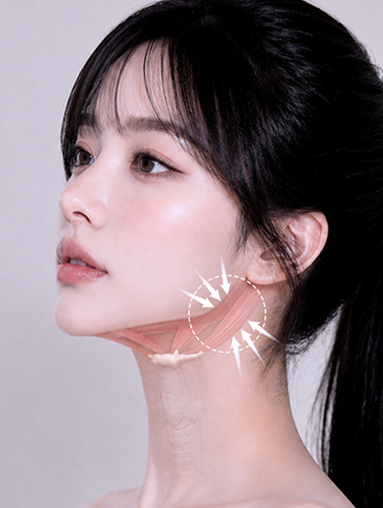 Digastric muscle reduction and realignment