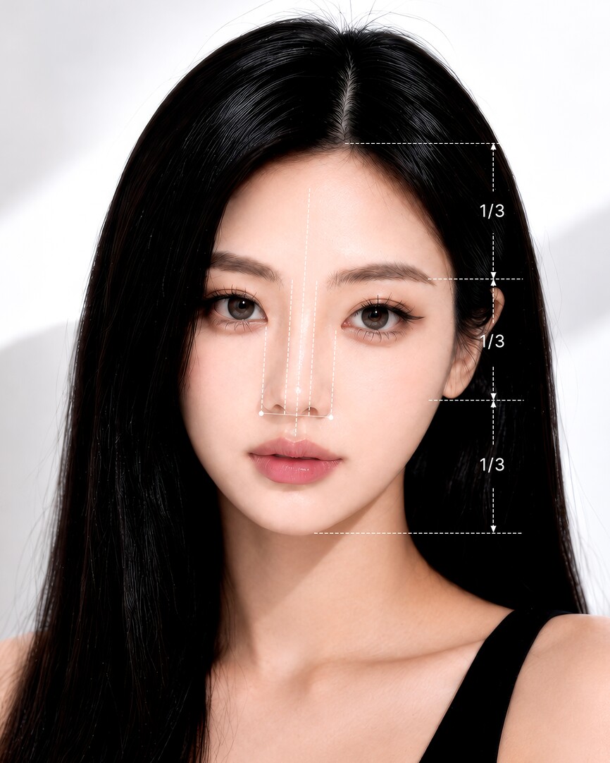 Facial proportions and ideal balance